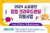 인천광역시, 소상공인 창업 크라우드 펀딩 참여업체 모집